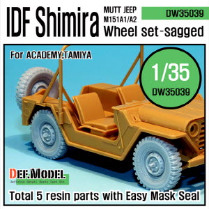 [사전 예약 ~10/4일] DW35039 1/35 IDF M151 Shimira sagged wheel set (for Academy 1/35)