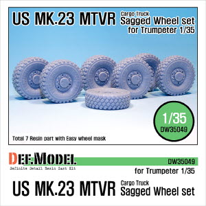 [사전 예약 ~10/4일] DW35049 1/35 US MK.23 MTVR Sagged Wheel set (for Trumpeter 1/35)