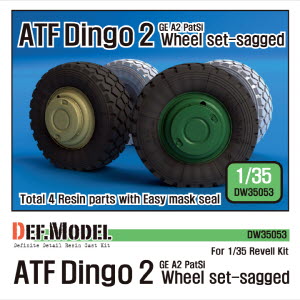 [사전 예약 ~10/4일] DW35053 1/35 Dingo 2 ATF Sagged Wheel set (for Revell 1/35)