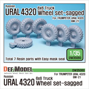 DW35060 1/35 Russian URAL-4320 Truck / BM21 Sagged Wheel set (for Trumpeter 1/35)