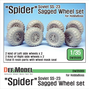 [사전 예약 ~10/4일] DW35089 1/35 Soviet SS-23 "Spider" Sagged Wheel set ( for HobbyBoss 1/35)