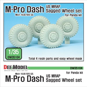 [사전 예약 ~10/4일] DW35104 1/35 US MATV M-Pro Dash Sagged wheel set ( for Panda 1/35)