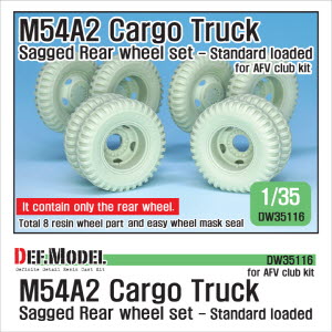 DW35116 1/35 US M54A2 Cargo Truck Sagged Rear wheel set- Standard loaded ( for AFV club 1/35)