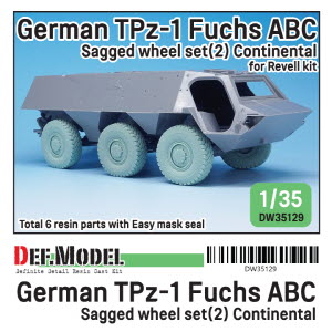 [사전 예약 ~10/4일] DW35129 1/35 German TPz-1 Fuchs ABC Sagged wheel set (2)( for Revell 1/35)