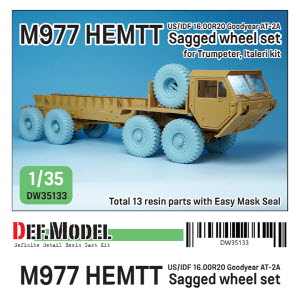 DW35133 1/35 US/IDF HEMTT \"GY\" Sagged wheel set ( for Trumpeter/Italeri 1/35)