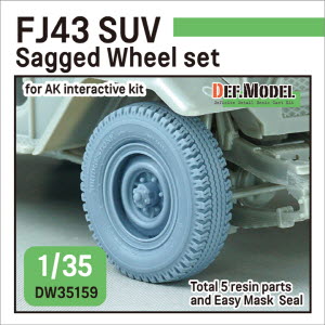 [사전 예약 ~10/4일] DW35159 1/35 FJ43 Sagged wheel set (for 1/35 AK interactive kit)