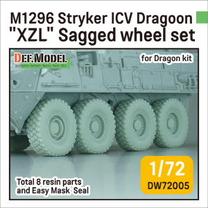 DW72005 1/72 US M1296 Stryker ICV Dragoon \"XZL\" Sagged wheel set (for Dragon 1/72)
