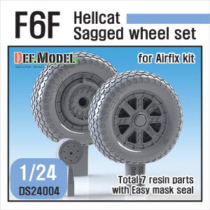 [사전 예약 ~10/4일] DS24004 1/24th F6F Hellcat Wheel set (for Airfix 1/24)