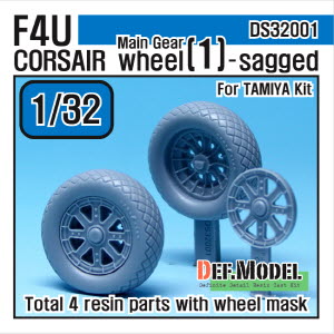 [사전 예약 ~10/4일] DS32001 1/32 F4U-1 Corsair Wheel set 1 (for Tamiya 1/32)