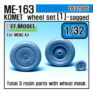 [사전 예약 ~10/4일] DS32005 1/32 Me163B 'Komet' Wheel set 1 (for Meng 1/32)