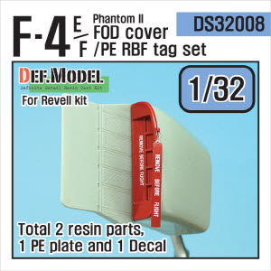 DS32008 1/32 F-4E/F/G Phantom II FOD cover + PE RBF tag set (for Revell 1/32)
