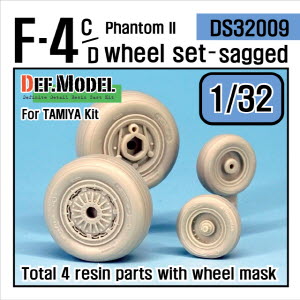 [사전 예약 ~10/4일] DS32009 1/32 F-4C/D Phantom II Wheel set (for Tamiya 1/32)