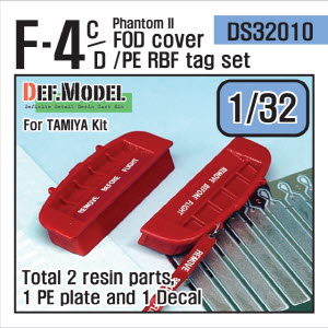 [사전 예약 ~10/4일] DS32010 1/32 F-4C/D Phantom II FOD cover + PE RBF tag set (for Tamiya 1/32)
