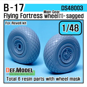 [사전 예약 ~10/4일] DS48003 1/48 B-17F/G Flying Fortress Wheel set 1 (for Revell 1/48)
