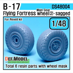 DS48004 1/48 B-17F/G Flying Fortress Wheel set 2 (for Revell 1/48)