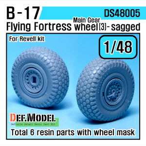 DS48005 1/48 B-17F/G Flying Fortress Wheel set 3 (for Revell 1/48)