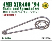 [사전 예약] DE12076 1/12 4MH XJR400 '94 Chain & Sprocket set