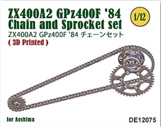 [사전 예약] DE12075 1/12 ZX400A2 GPz400F '84 / Z400GP '82 Chain & Sprocket set
