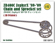 [사전 예약] DE12079 1/12 ZR400C ZephyrX '89-'09 Chain & Sprocket set
