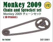 [사전 예약] DE12081 1/12 Monkey 2009 Chain & Sprocket set (Fujimi)
