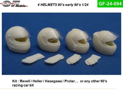 GF-24-094 1/24 90\'s 00\'s 4 Helmets