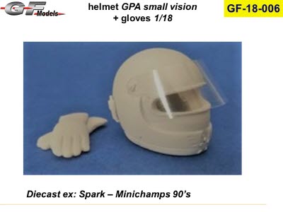 [사전 예약] GF-18-006 1/18 helmet GPA small vision+ gloves