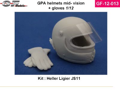 GF-12-013 1/12 helmet GPA mid vision+ gloves