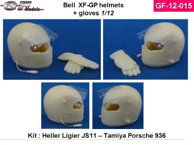 GF-12-015 1/12 helmet Bell XF-GP + gloves
