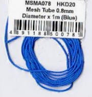 MSMA078 Mesh Tube 0.8mm diameter x 1m (Blue)