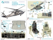 [사전 예약 ~12/8일] QD+35108 1/35 MH-60L 3D-Printed & coloured Interior on decal paper (KittyHawk) (with 3D-printed resi