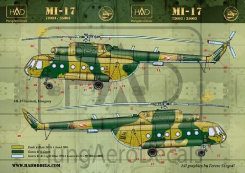 72093 1/72 72093 Mi-17 (Hungarian 706, 707)