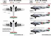 72130 1/72 72130 Ju-52 civilian (HA-JUA, HA-JUC, HA-JUF)