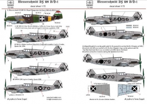 72166 1/72 72166 Bf 109 B/D