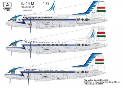 72190 1/72 72190 IL-14M Hungarina Air Liner / Air Transport