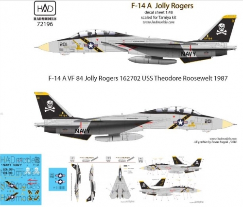 72196 1/72 72196 F-14A Jolly Rogers 201
