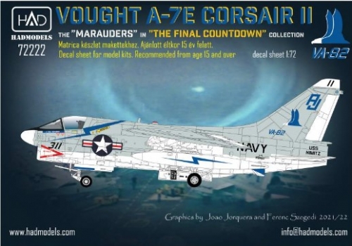 72222 1/72 72222 A-7E Corsair VA-82 Marauders \"Final Countdown\" collection