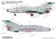 48157 1/48 48157 MiG-21 UM HUnAF stencils for DDR and Silver painting