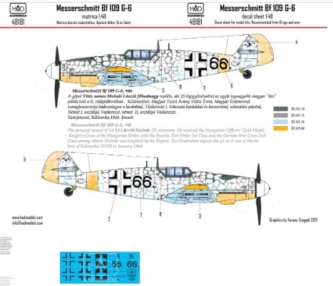 48181 1/48 48181 Messerschmitt Bf 109 G-6 \"Erzsike\" 66