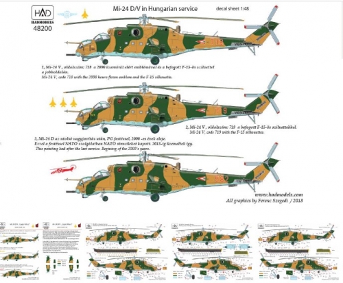 48200 1/48 48200 Mi-24 D/V \" Eagle Killers\" in Hungarian Service with extra stencils