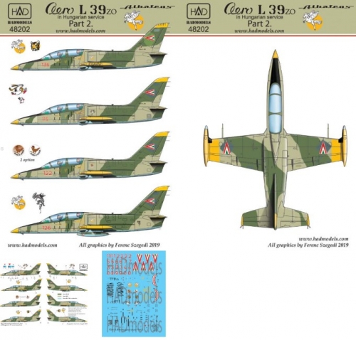 48202 1/48 48202 Aero L-39 ZO Hungarian Part 2 with Czech painting and DDR stencils
