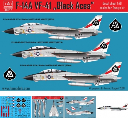 48217 1/48 48217 F-14A Black Aces/ USS Nimitz
