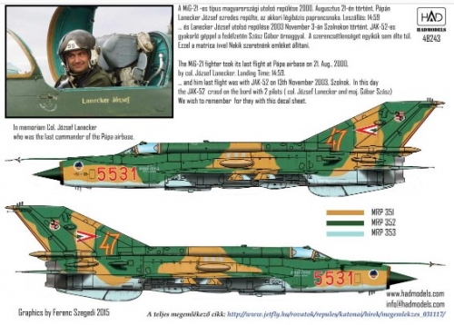 48243 1/48 48243 MiG-21 Bis 5531 HUNAF