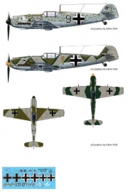 32052 1/32 32052 Messerschmitt Bf 109 E-4 (Black 9 \"schnauzl\" ; yellow 1)