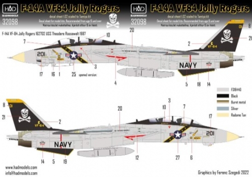 32098 1/32 32098 F-14A Jolly Rogers USS Theodore Roosevelt