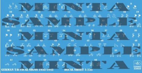 HAD035033 1/35 035033 German Tactical insignias 1935-1942 (decal code: 35033)