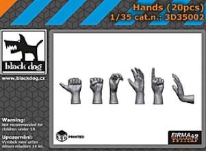 [사전 예약] 3D35002 1/35 Hands 20pcs