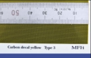 P1173Carbon decal YELLOW [Kevlar] Type3