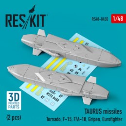 [사전 예약] RS48-0450 1/48 TAURUS missiles (2 pcs) (Tornado, F-15, F/A-18, Gripen, Eurofighter) (3D Printed) (1/