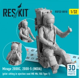 RSF32-0010 1/32 Mirage 2000C, 2000-5 (INDIA) pilot sitting in ejection seat MB Mk.10Q (Type 1) (3D P