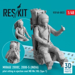RSF48-0022 1/48 Mirage 2000C, 2000-5 (INDIA) pilot sitting in ejection seat MB Mk.10Q (Type 1) (3D P